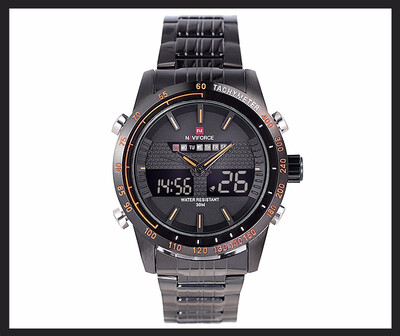 

Mens Watches To Luxury Brand Men Leather Sports Watches NAVIFORCE Mens Quartz LED Digital Clock Waterproof Military Wrist Watch