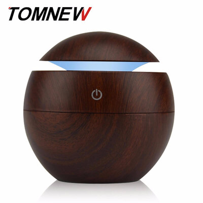 

TOMNEW 130ML Cool Mist Humidifier USB Aromatherapy Diffuser Essential Oils Aroma Diffuser Wood Grain Mini for Home Office Spa
