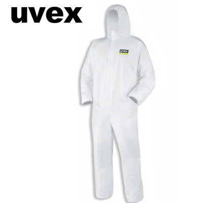 

UVEX 9844910 protective clothing dustproof anti-static breathable one-piece hood paint spray paint overalls M code