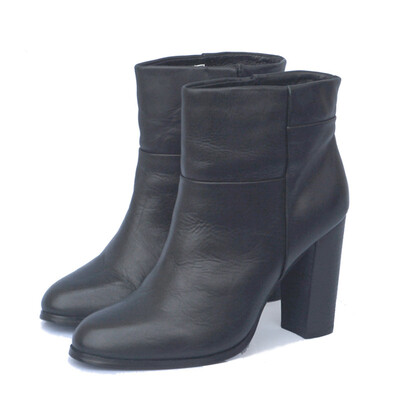 

Leather high heels ankle boots for women spring autumn women boots shoes woman