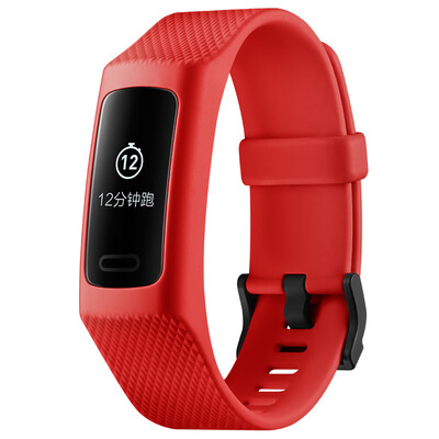 

Music bracelet 3 smart bracelet heart rate bracelet sports bracelet health bracelet caller display 12 kinds of motion recognition aerobic monitoring upgrade IP68 waterproof red