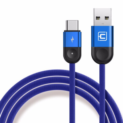 

USB C Cable with LED Light Fast Charging USB Type C Cable for Xiaomi Huawei Type-C Cable Aluminum Alloy Interface 120cm