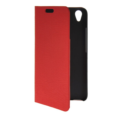 

MOONCASE Slim Leather Side Flip Wallet Card Slot Pouch with Kickstand Shell Back Case Cover for Huawei Honor 4 Play Red