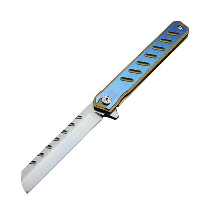 

Tactical Folding Knife D2 Blade Titanium Alloy Ball Bearing Knives camping hunting outdoor tools