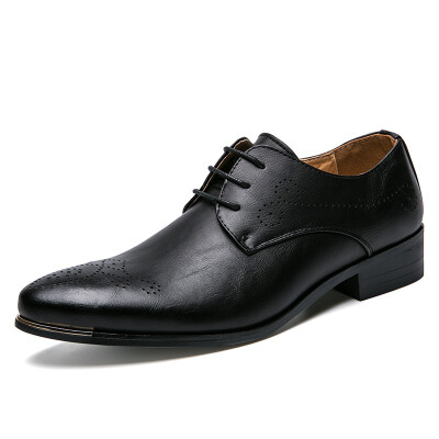 

Mens Classic Leather Pointed Toe Oxford Lace Dress Shoes for Business Wedding Party