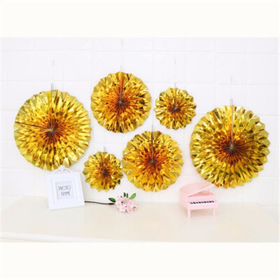 

Birthday party decoration paper fan flower set background wall shopping mall DIY ornaments wedding room window decorative fans