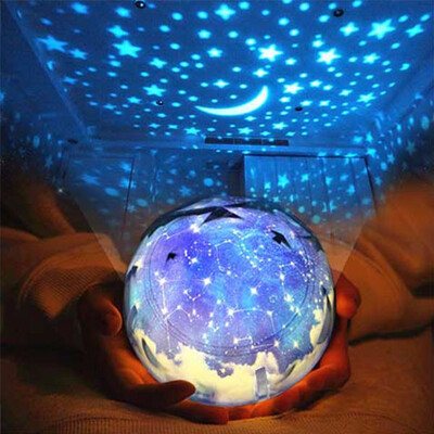 

Starry Sky Magic Star Moon Planet Rotating Projector Lamp LED Night Light Cosmos Universe Luminaria Baby Light For New Year Gift