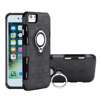 

SHS Phone Case For Iphone 6 Plus6s Plus7 Plus8 Plus Luxury Armor Ring Bracket Silicon TPU Lattice texture Protection