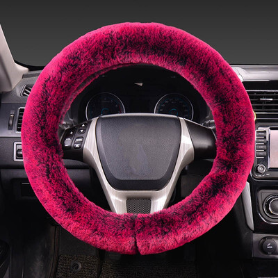

Faux Rabbit Fur Steering Wheel Cover Cute Comfortable Plush Steering Wheel Cover High Quality Faux Fur Steering Cover FFWC01