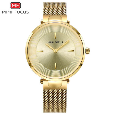 

MINI FOCUS Fashion Stainless Steel Strap Women Quartz Watch MF0195L
