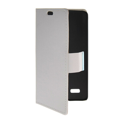 

MOONCASE Slim Leather Side Flip Wallet Card Slot Pouch with Kickstand Shell Back чехол для LG L Bello D331 / D335 White