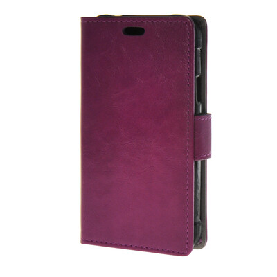 

MOONCASE Гладкая кожа PU Бумажник Флип карты отойти Кожаный чехол для Samsung Galaxy Xcover 3 G388F фиолетовый
