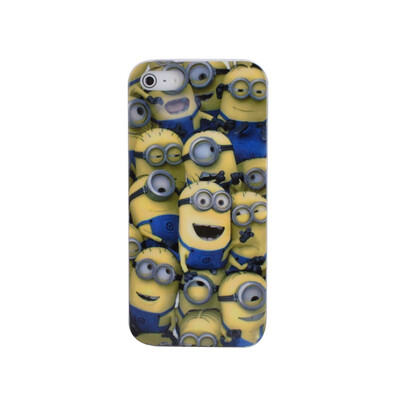 

Minions for iPhone 4 4S/5 5S/6 6S TPU Case Cute Despicable Me 3D Cartoon Soft Gel Back Cover