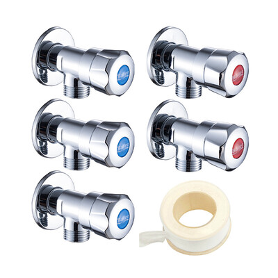 

Bole bathroom ballee 100655 full copper triangular valve set hot&cold water to open the water valve five installed bathroom hardware