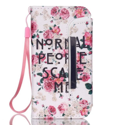 

MITI Printing Pattern PU Wallet Leather Case For iPhone 5 5S flip cover split 2in1 detachable with stand card slot Free Shipping