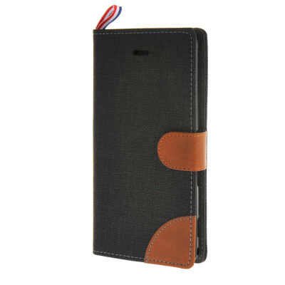 

MOONCASE Denim Style Flip Wallet Card Pouch Bracket Back Case Cover for Sony Xperia M2 Black