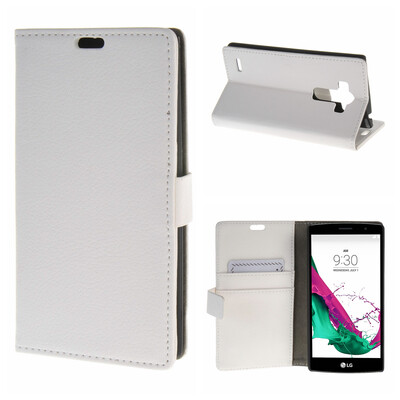 

MOONCASE ЧЕХОЛ ДЛЯ LG G4 Beat G4S High quality Leather Flip Wallet Card Holder Bracket Back Pouch White