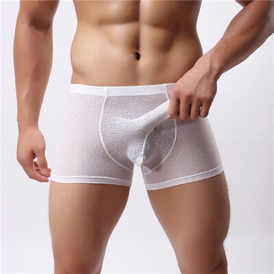 

Men Lace Jacquard Weave Boxer Elephant&39s Trunk Underpants Sexy Underwear