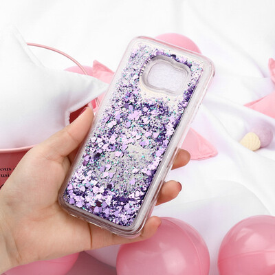 

Akabeila Cover for Samsung Galaxy S7 Case Soft Mirror Dynamic Glitter Phone Protector Cover Shell G930F G930FD