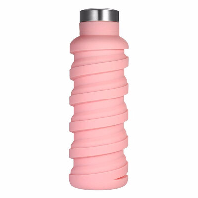 

Water Cup 600ml Handy Collapsible BPA-Free FDA Approved Food-Grade Silicone Water Bottle Heat Resistant Beverage Cup Bottle for Ru