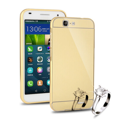 

MOONCASE Metallic Frame Edge Mirror Back 2 in 1 Thin Case Cover for Huawei Ascend G7