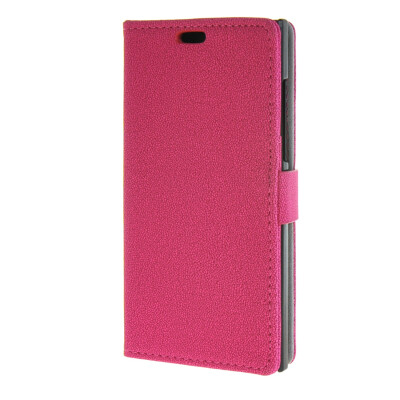 

MOONCASE Simple style Leather Card Slot Wallet Bracket Back чехол для BlackBerry Leap Hotpink