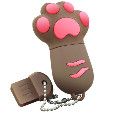 

Right (Transshow) cartoon series / colorful cat claw 16GB creative gift U disk brown