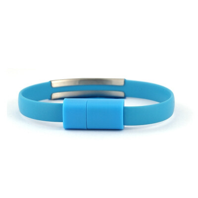 

Micro USB Cable Bracelet Charger Data Sync Cord for Apple iphone BLUE