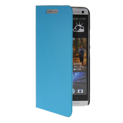 

MOONCASE Slim Leather Flip Wallet Card Pouch with Kickstand Shell Back ЧЕХОЛ ДЛЯ HTC One Max T6 Azure