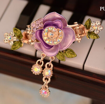 

Retro hairpin hairpin Fine painted crystal crab grasping clip Hot spot selling head ornaments