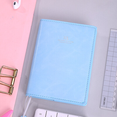 

Deli deli leather creative hand-painted hand book simple illustration this schedule plan book light blue SZ605