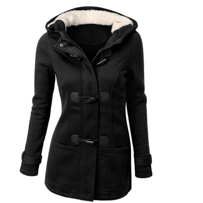 

Womens new fashion long-sleeved long hooded sweater coat zipper jacket casual jacket