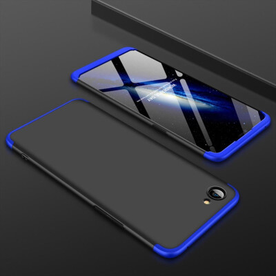 

MOONCASE Three-parts structure design Full Protection Hard Plastic Combination Shockproof Case for Oppo A3 Black Blue