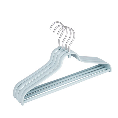 

Hundreds of grass garden hooks rotatable drying racks wide shoulders non-slip seamless wet&dry adult childrens clothes support blue single