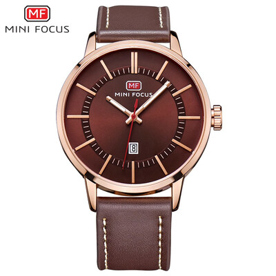 

MINI FOCUS Fashion Leather Strap Men Watch MF0033G