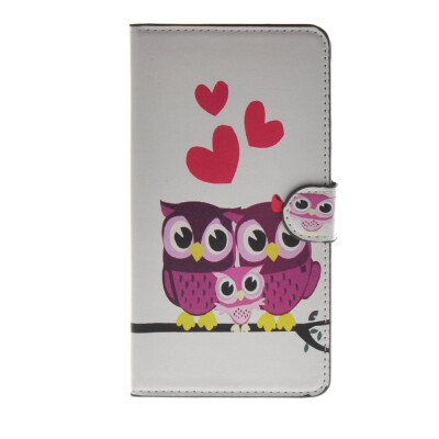 

MOONCASE Owl Pattern Leather Side Flip Wallet Card Slot Stand Pouch ЧЕХОЛ ДЛЯ Samsung Galaxy Mega 2 G750F