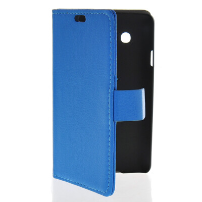 

MOONCASE Slim Leather Side Flip Wallet Card Slot Pouch Stand Back чехол для LG L60 Blue