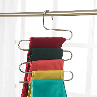 

【Jingdong Supermarket】 increasingly new pants rack -type wardrobe pants rack trousers hanging hanger magic pants hanger white 4 fitted RYX-0254