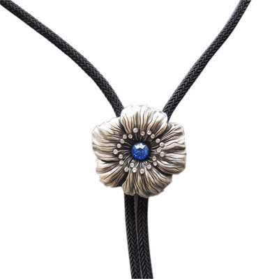 

Rhinestones Original Dream Flower Wedding Necklace Bolo Tie
