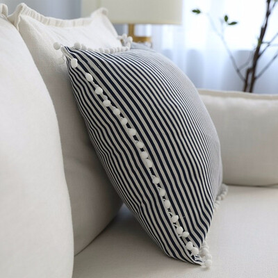 

pillow cushion sofa lumbar pillow chair back cushion car household almofada decorativa Cotton Pear Flower Ball Pillow Covers