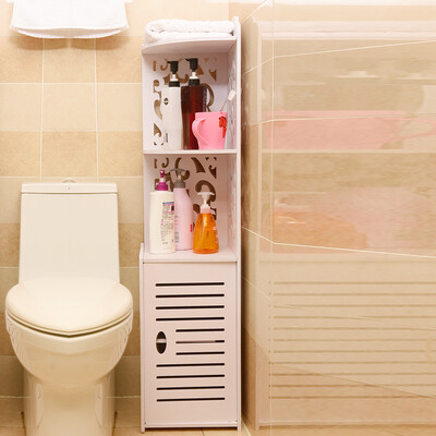 

Bingyou Baroque corner cabinet bathroom rack free punching floor toilet bathroom waterproof storage corner cabinet European 3030120cm