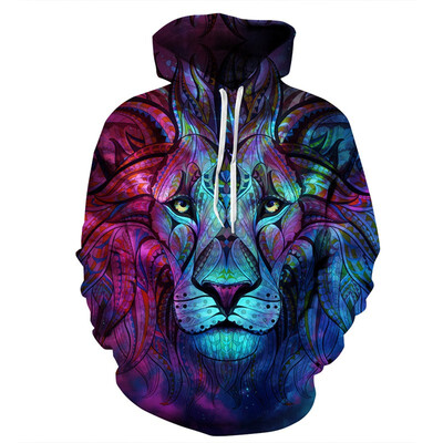 

QYDM0158Mens Hoodie 3D Printed Women Pullover Sweater