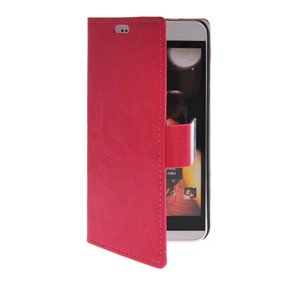 

MOONCASE Slim Leather Side Flip Wallet Card Slot Pouch with Kickstand Shell Back чехол для HTC Desire Eye Hot pink