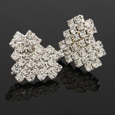 

Elegant Decorate Fashion Silver Golden Shinning Crystal Rhinestone Stud Earring