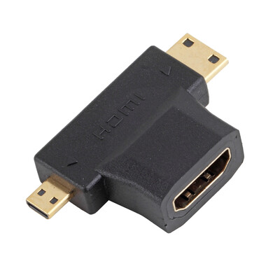 

HDMI Женский к Mini HDMI Мужской Микро V1.4 90 градусов 2 в 1 конвертер адаптер