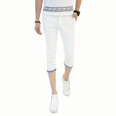 

Zogaa Summer New Mens Pants Short Casual Korean Casual Colorful Grid Bowing