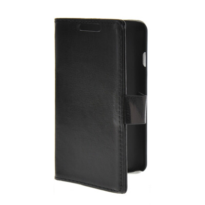 

MOONCASE Slim Leather Side Flip Wallet Card Slot Pouch Stand Shell Back Case Cover for LG F70 Black