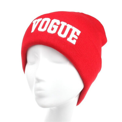 

Fashion Cuffs Winter Beanie Hip-Hop Hat Gorro VOGUE Sport Beanie Cap Women Knitted Wool Cap Winter Mens Skully Hats