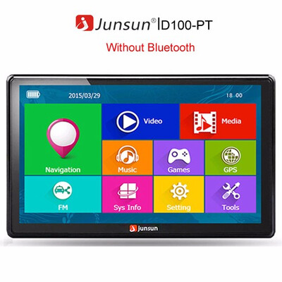 

Junsun 7 inch HD Car GPS Navigation FM Bluetooth AVIN Map Free Upgrade Navitel Europe Sat nav Truck gps navigators automobile