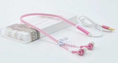 

Colorful Luminescent Metal Zipper Headset With Microphone In-Ear Headset 35mm For Mobile Phone MP3 MP4 Music Players
